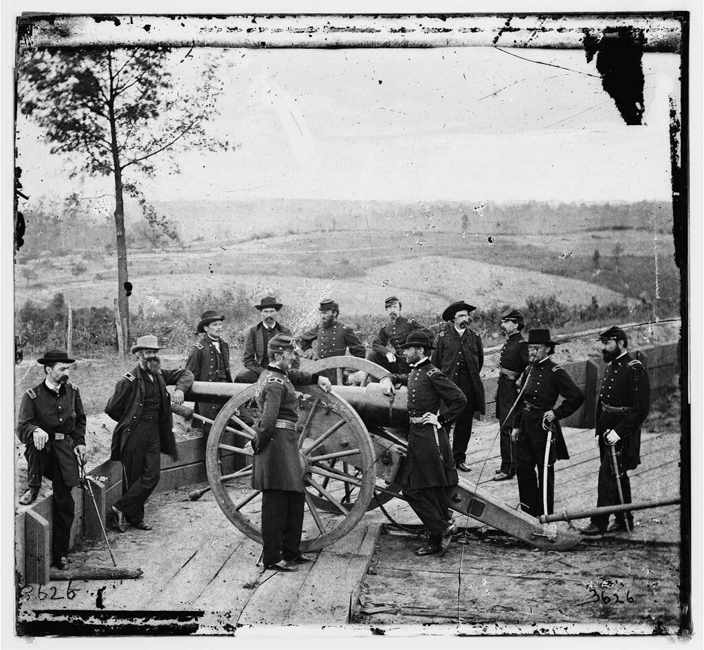 Major-General William Tecumseh Sherman with his staff 