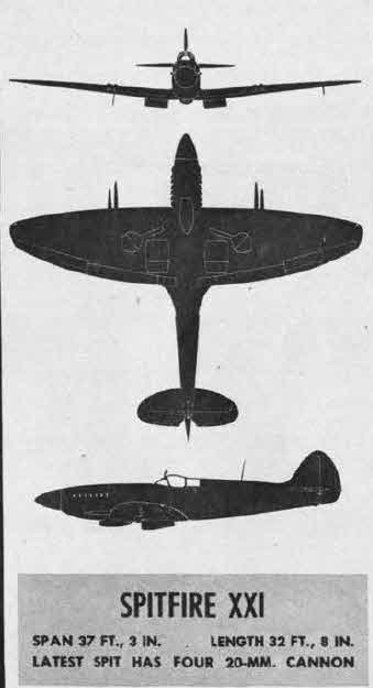 Plans of Supermarine Spitfire Mk.21 
