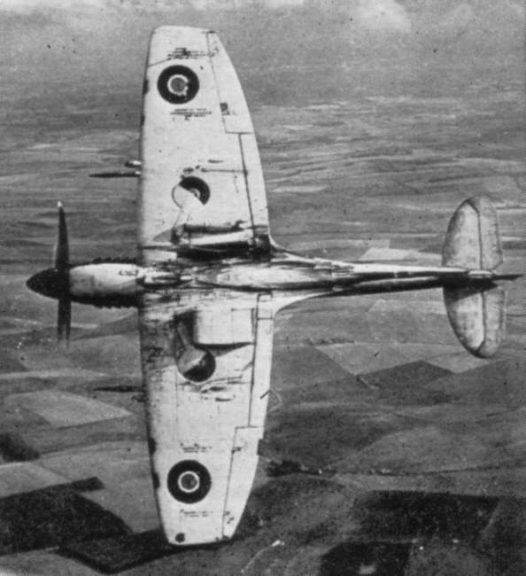 Supermarine Spitfire Mk.XII from below