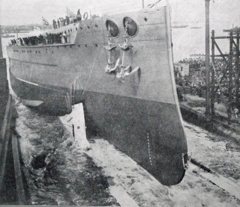 St. Vincent Class Battleship being Launched 