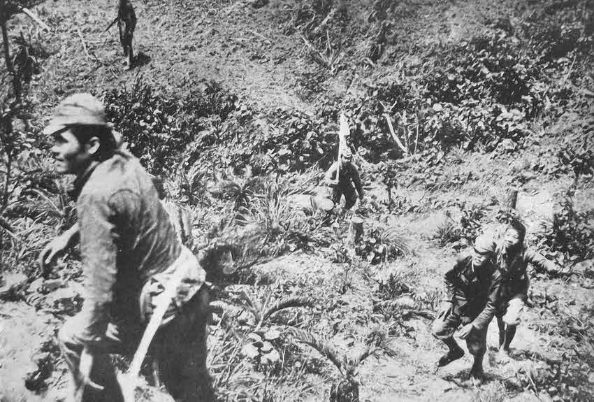 Surrendering Japanese troops, Okinawa 