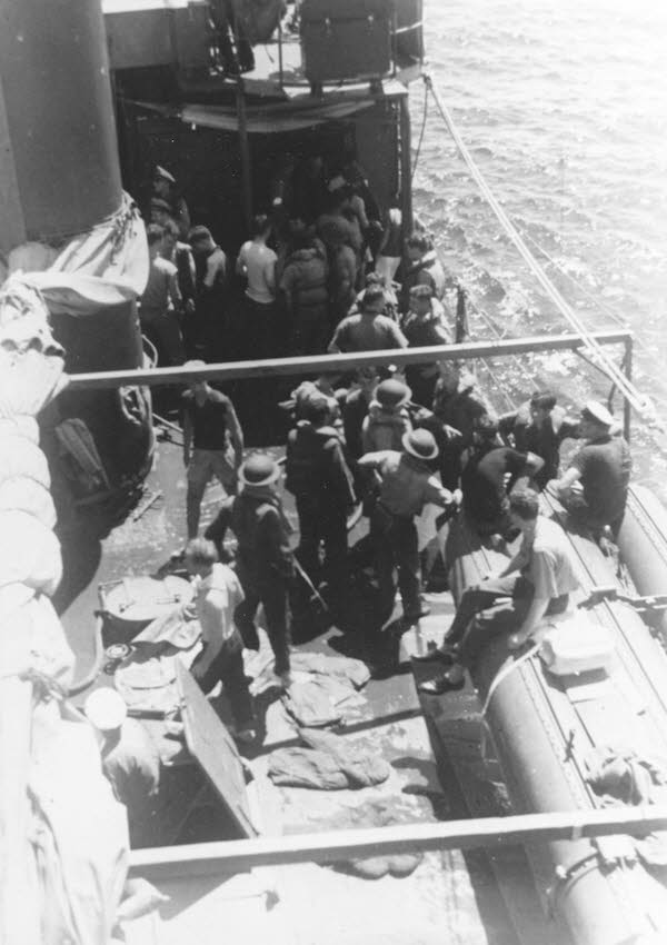 Survivors from USS Langley (CV-1) on USS Whipple (DD-217) 