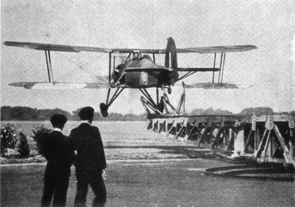 Fairey Swordfish being launched by catapult 