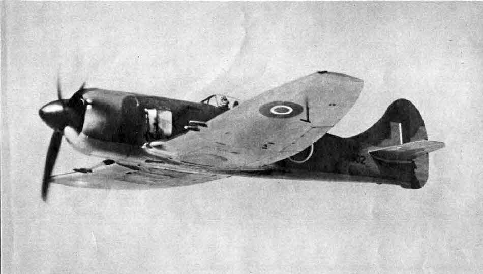 Hawker Tempest II from front-left 