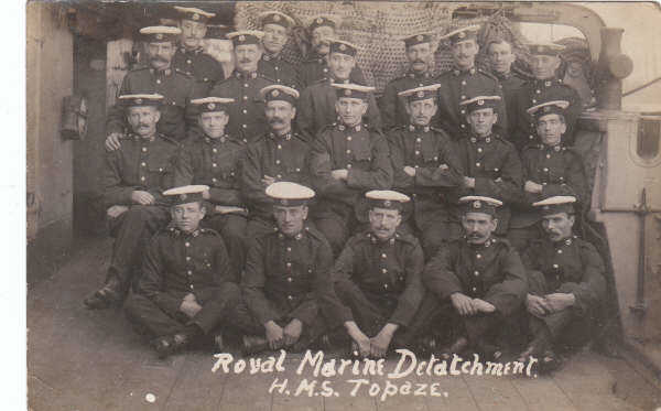 The Royal Marine detachment of HMS Topaze