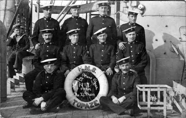 New Years Greetings for 1917 from No.21 Mess, HMS Topaze