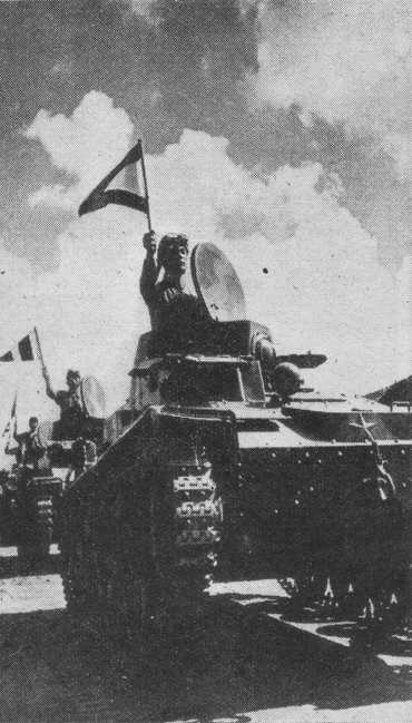 Type 94 Tankette on victory parade