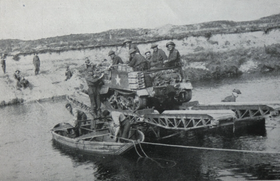 Universal Carrier crossing canal on way to Nijmegen 