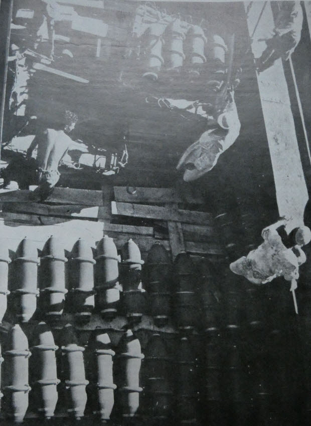 Unloading Bombs for North Africa 