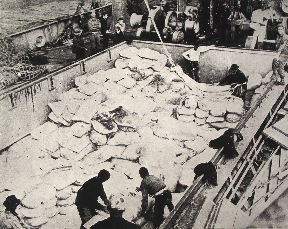 Unloading Flour at Naples, 1944 