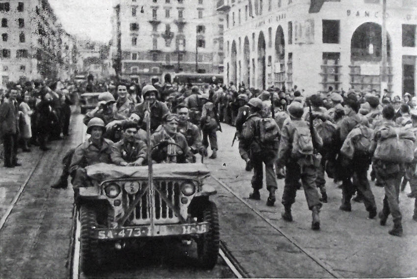Troops of US 5th Army in Genoa, 1945 