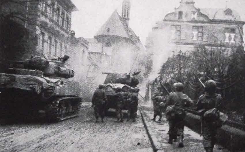 US Troops fighting in Andernach, March 1945