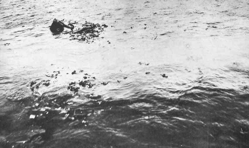 Wreckage from battle of Bismarck Sea 