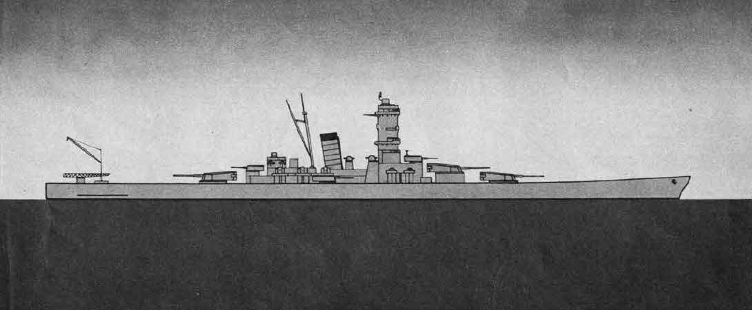 Early US Plan of Yamato Class battleship 