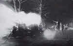 Soviet 152mm Howitzers bombarding Breslau
