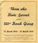 Roster for 321st Bombardment Group - Title Page 