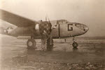 Eugene Gifford in front of Douglas A-20 