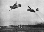 Douglas A-20 Havoc jinking after skip bombing 