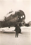 B-17 with no nose being salvaged 