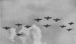 Spitfires of Desert Air Force in flyover at Campoformido Airfield, Udine 