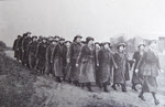 QMAAC Company marching to billets, France 