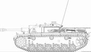 StuG III Ausf F L-43 - side plan
