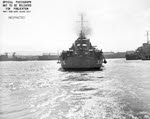 Stern view of USS Abner Read (DD-526), Hunter's Point, 1943 