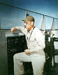 Captain Kenneth H. Noble, USS Alaska (CB-1), 1945 