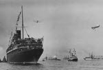 USS Ammen (DD-35) and RMS Mauretania, New York, 1919 