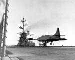 Lockheed T2V-1 lands on USS Antietam (CV-36)