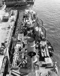 Looking after from mast of USS Borie (DD-215), 1942 