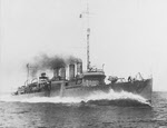 USS Brooks (DD-232) on her high speed trials 