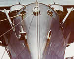 Bows of USS Chenango (CVE-28), 1943 