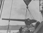 Moving 5in gun on USS Chester (CL-1) 