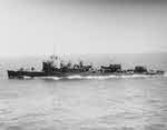 USS Chew (DD-106) at sea, 2 August 1945 