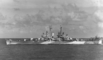 USS Columbia (CL-56), heading to Lingayen Gulf 