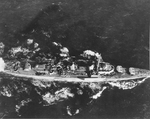 USS Compton (DD-705) from above, New York, 1944 