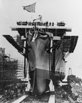 USS Cowpens (CVL-25) being launched 