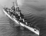 USS Duluth (CL-87) off Norfolk, 11 December 1944 