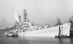 USS Fresno (CL-121) fitting out at New Jersey, 1946 