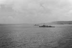 USS Guest (DD-472) bombarding Guam, July 1944 