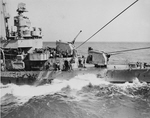 USS Harrison (DD-573) highlining material from USS Bennington (CV-20) 