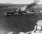 USS Hopewell (DD-681) on fire, Corregidor, 1945 