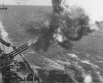 USS Iowa (BB-61) fires at Tinian, 1944 