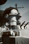 USS Iowa (BB-61) making smoke 