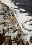 View of port side, aft, USS Iowa (BB-61), from Superstructure 