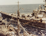 USS Iowa (BB-61) refuels from USS Cahaba (AO-82)