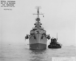 Bows view of USS John Rodger (DD-574), Mare Island, January 1945 