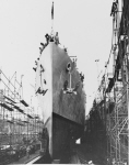 USS Knapp (DD-653) being launched, 1943 