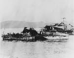 Kamikaze damage to USS Leutze (DD-481) 